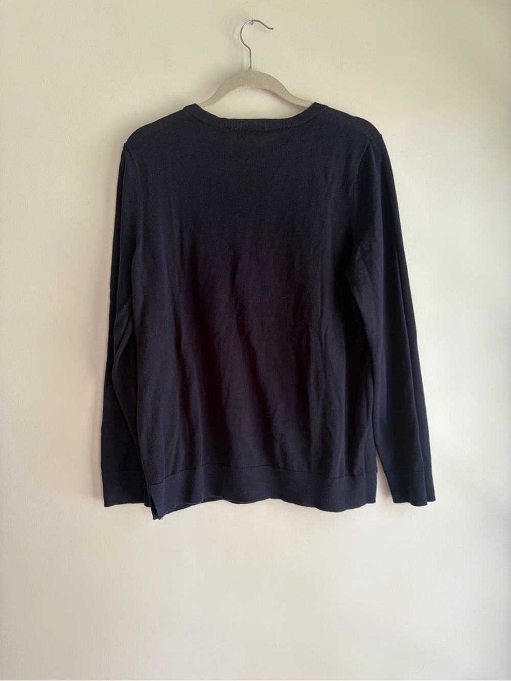 Loft 100% Cotton Navy Blue Scottie Dog Embroidered Sweater Size XL - Picture 6 of 7